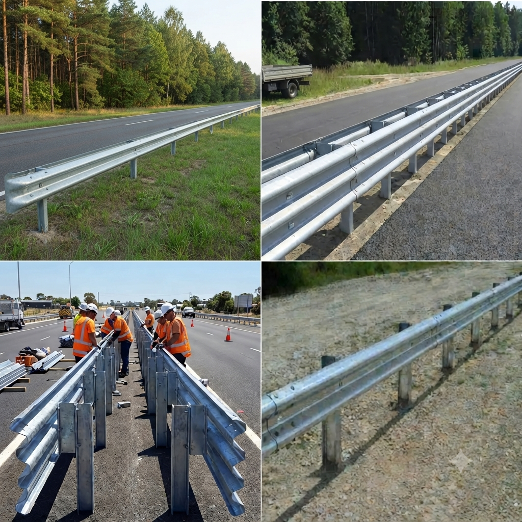 Metal Beam Crash Barriers