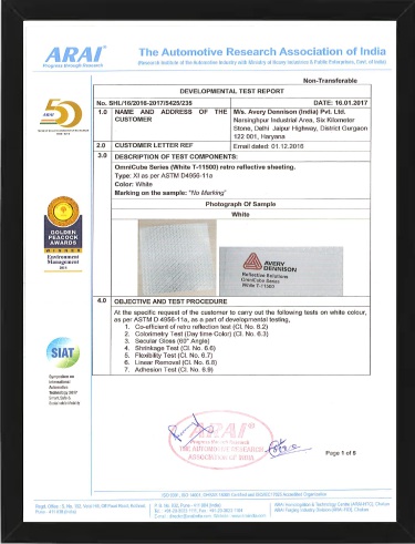 Quality & Compliance Certificate 4 - Sai Ram Enterprises