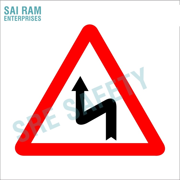 Left Reverse Bend Warning Sign